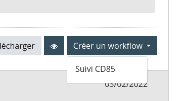 Bouton de création de workflow