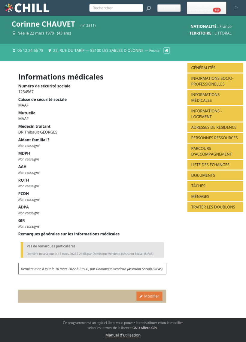 Informations médicales