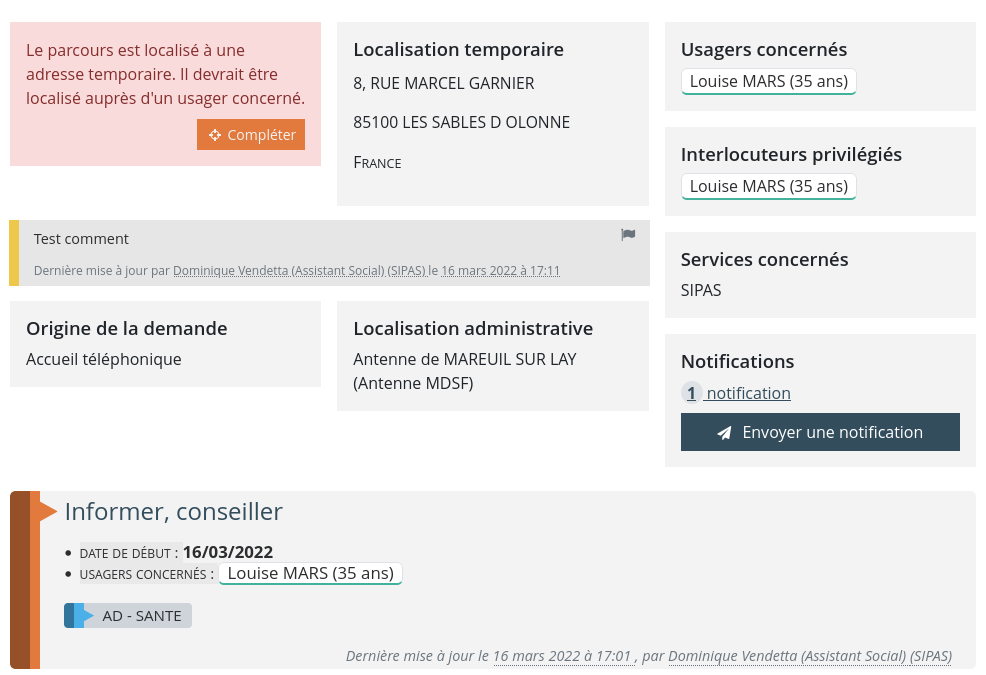 Résumé du parcours